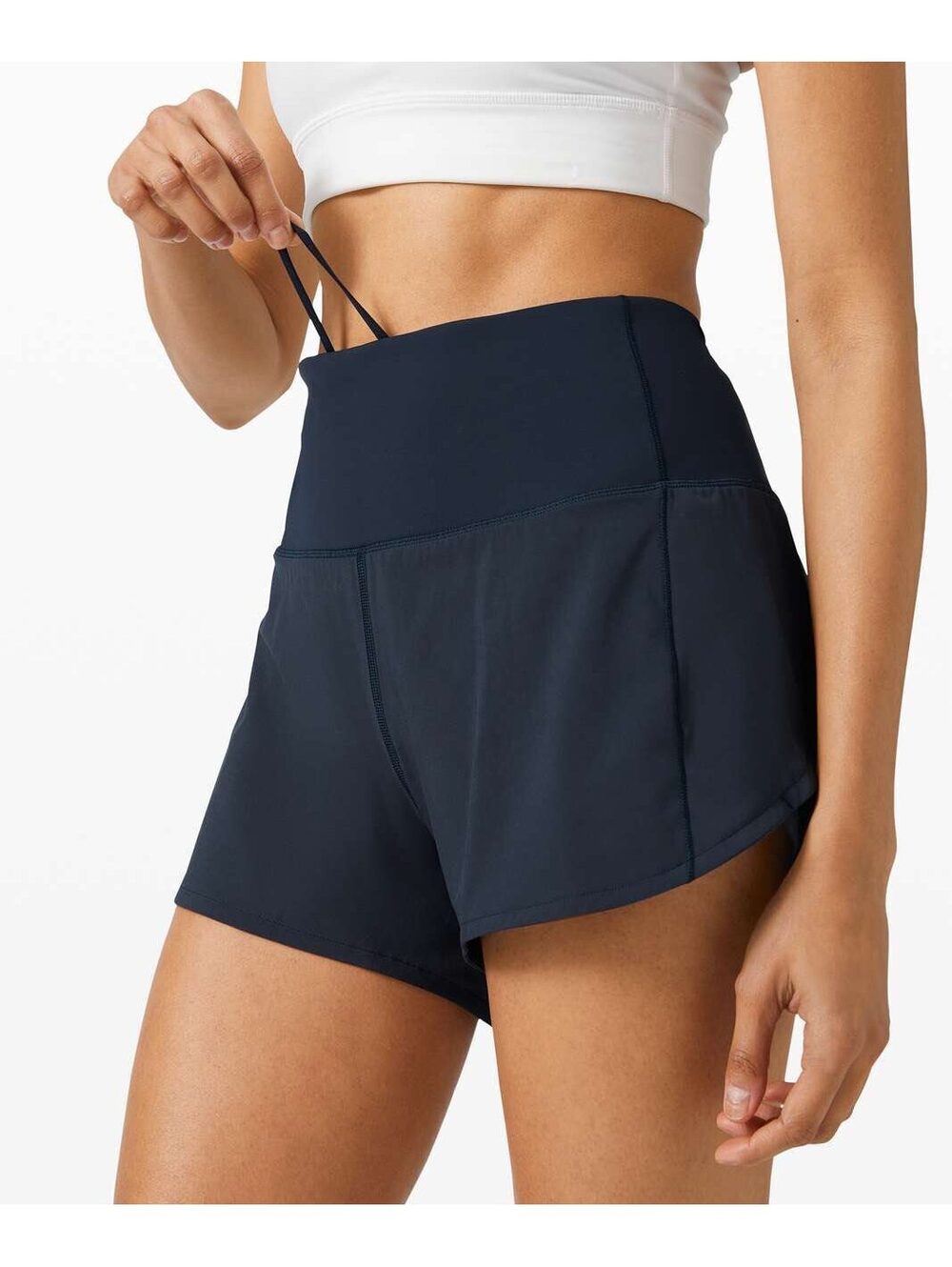 Lululemon Women’s Speed Up Short Long High-Rise 4" Size 0 Tall True Navy - Picture 2 of 7